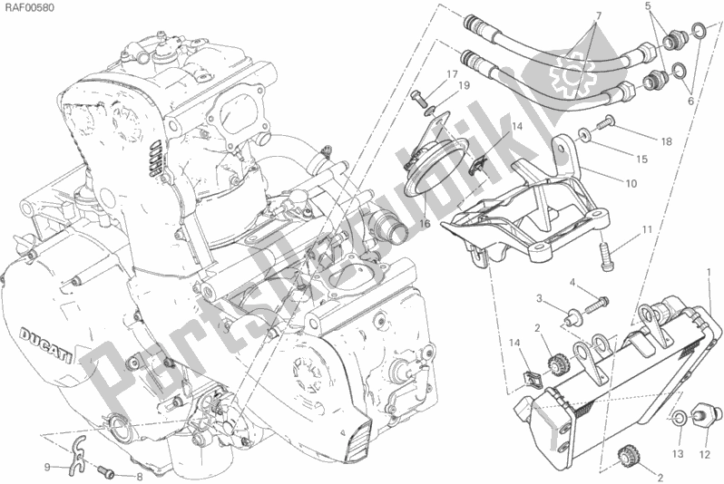 Wszystkie części do Ch? Odnica Oleju Ducati Monster 1200 S 2017
